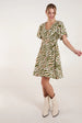 Button Front Shirred Waist Mini Dress by Blue Vanilla