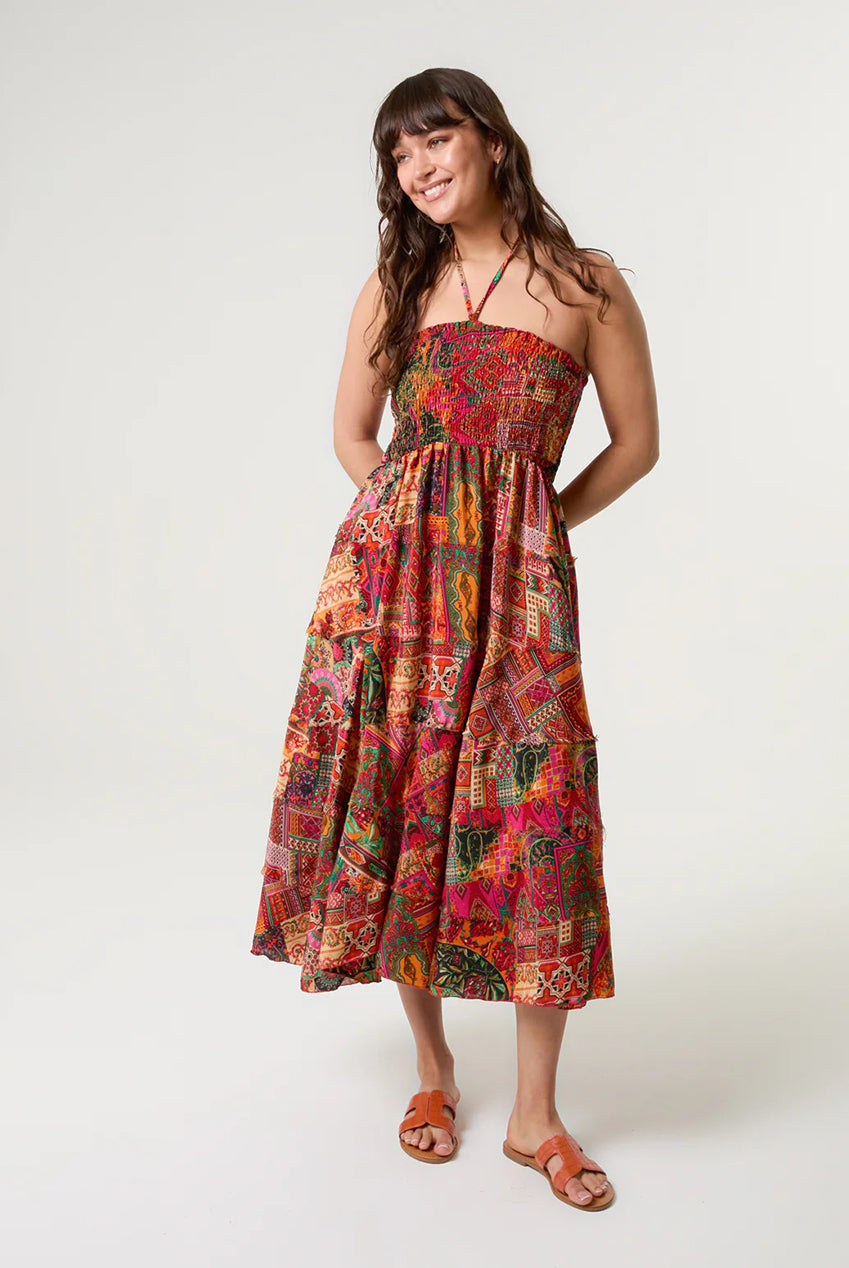 Tiered Halter Neck Dress BV257859011A