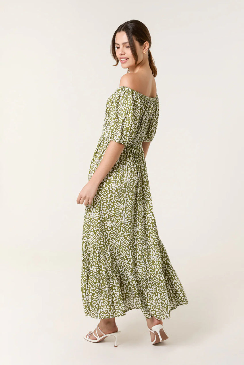 Tie Front Shirred Dress BV257860056A