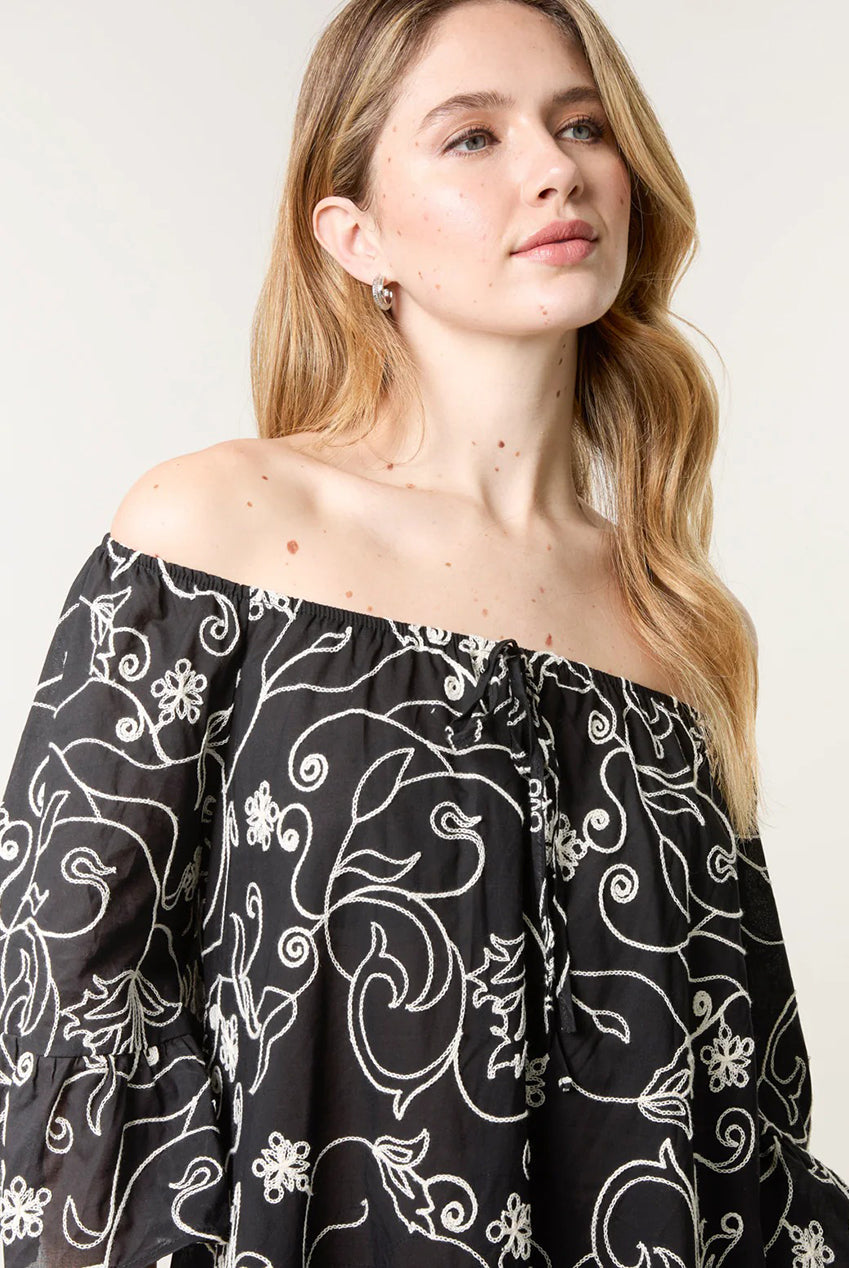 Embroidered Smock Dress BV257872003A