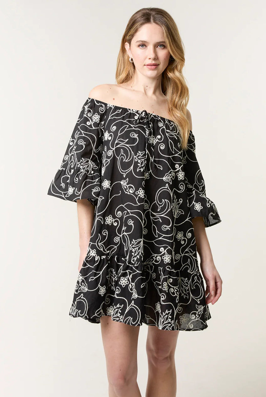 Embroidered Smock Dress BV257872003A