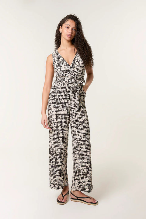 Sleeveless Belted Jumpsuit by Blue Vanilla