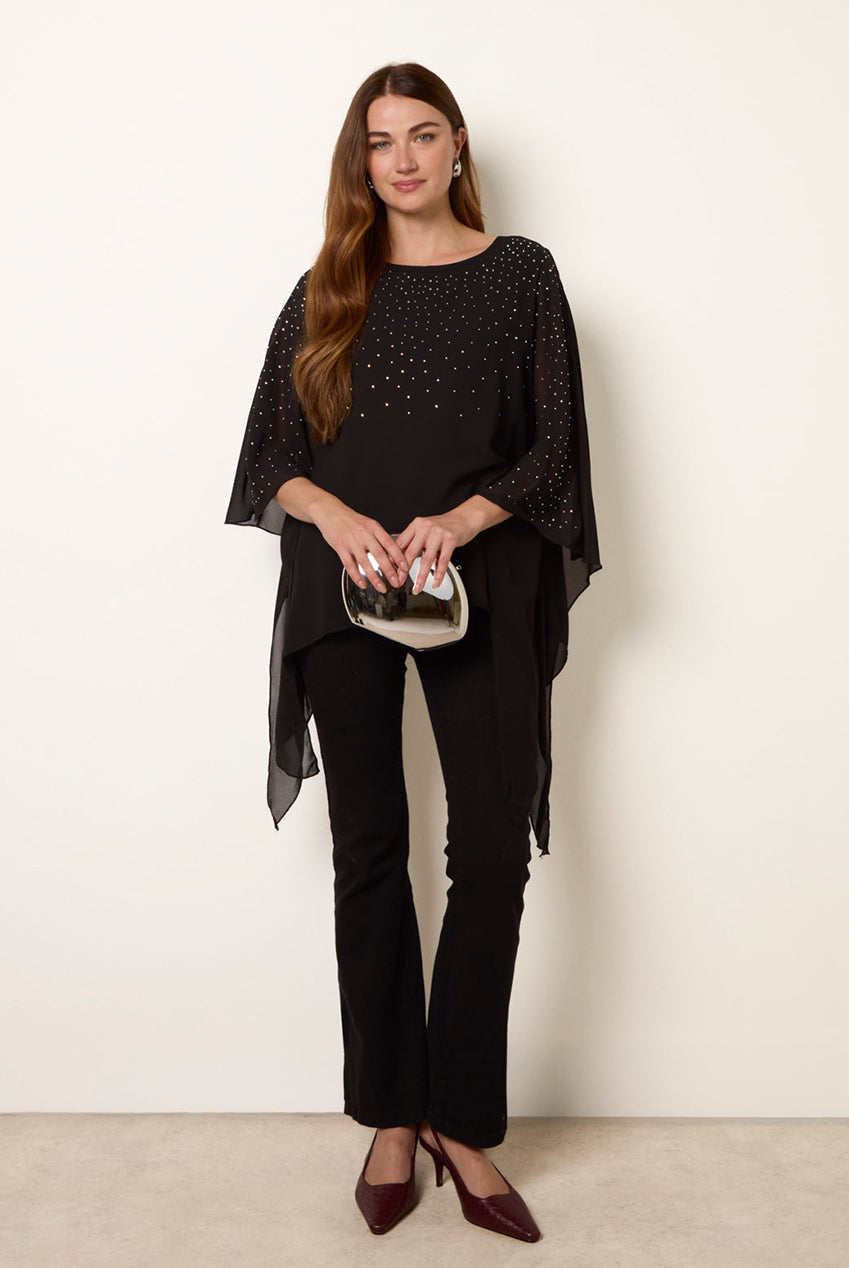 Rhinestone Tunic Top BV258429003