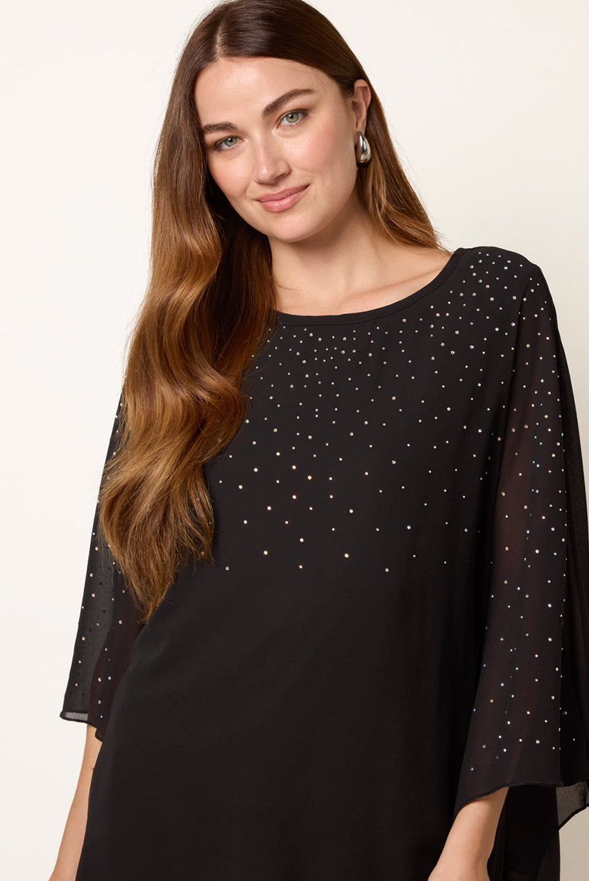 Rhinestone Tunic Top BV258429003