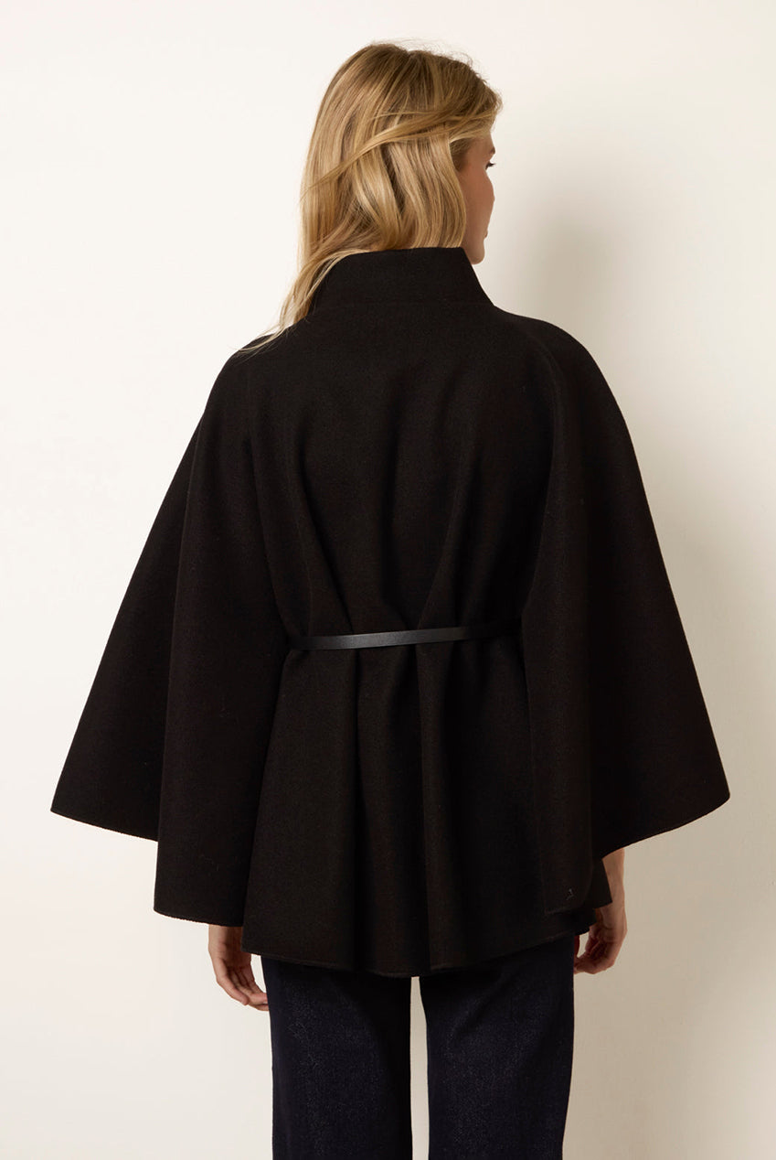 Funnel Neck Tie Front Cape BV261100003