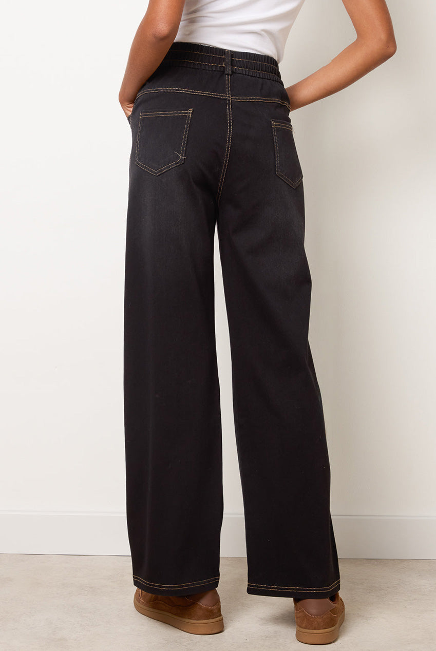 Elasticated Waist Jeans With Tie BV261203003