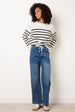 Elasticated Waist Jeans With Tie by Blue Vanilla