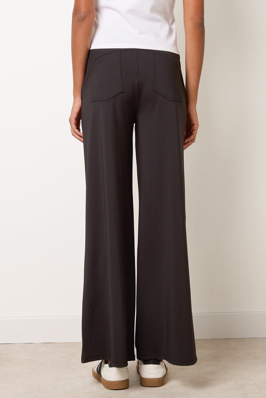 Wide Leg Soft Touch Trousers With Stretch BV261204003