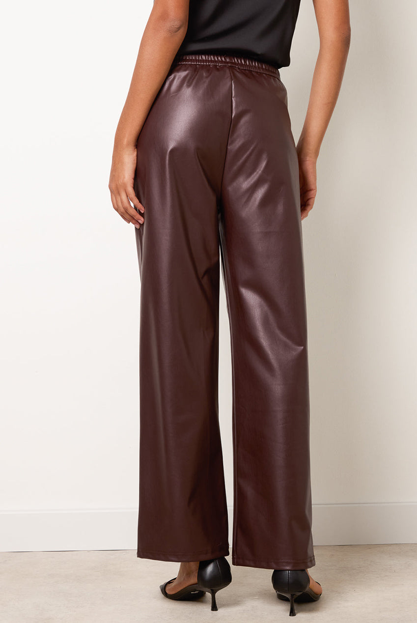 PU Wide Leg Trousers BV261215030