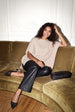 PU Wide Leg Trousers by Blue Vanilla