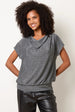Cowl Neck Draped Top by Blue Vanilla