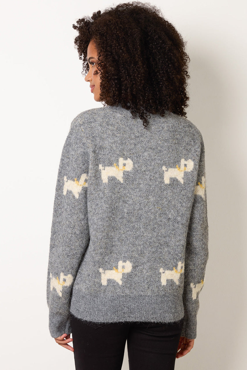 Dog Button Down Cardigan With Bows BV261501019