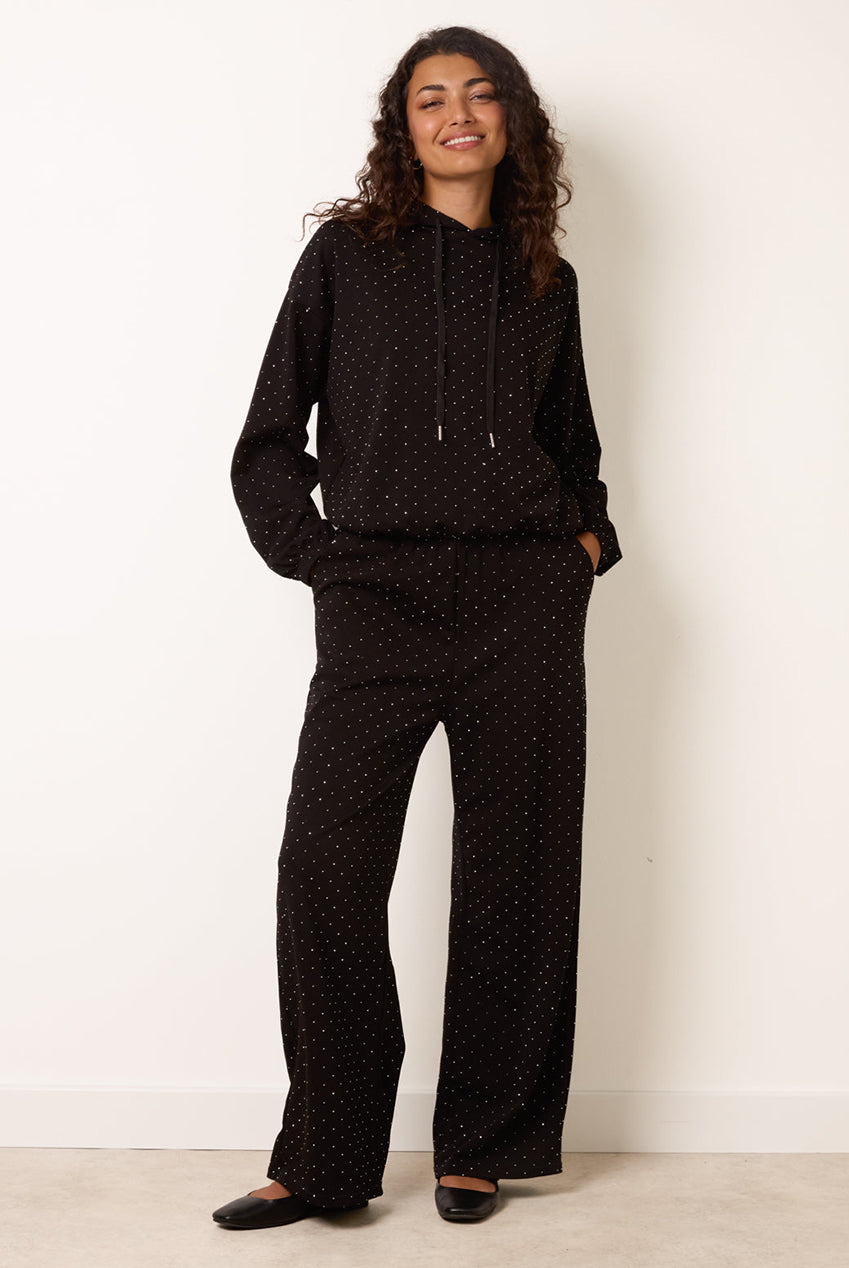 Diamante Hooded Wide Leg Lounge Set BV261818003