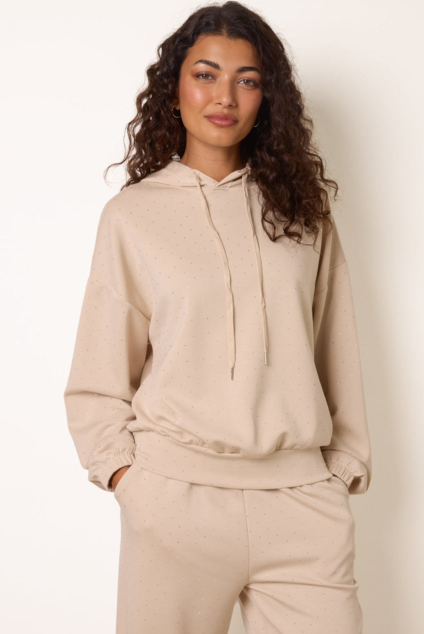 Diamante Hooded Wide Leg Lounge Set BV261818001