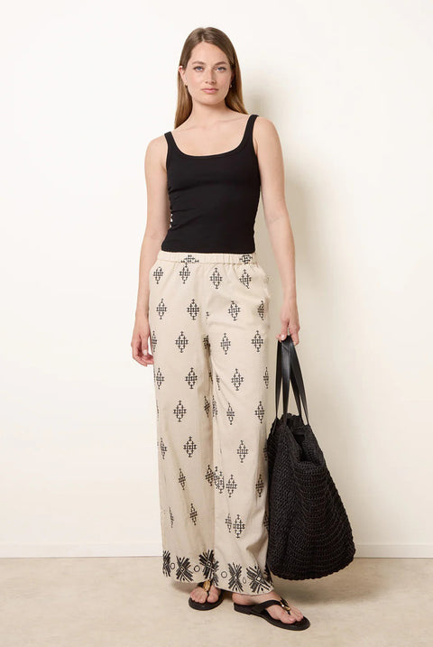 Embroidered Trousers by Blue Vanilla