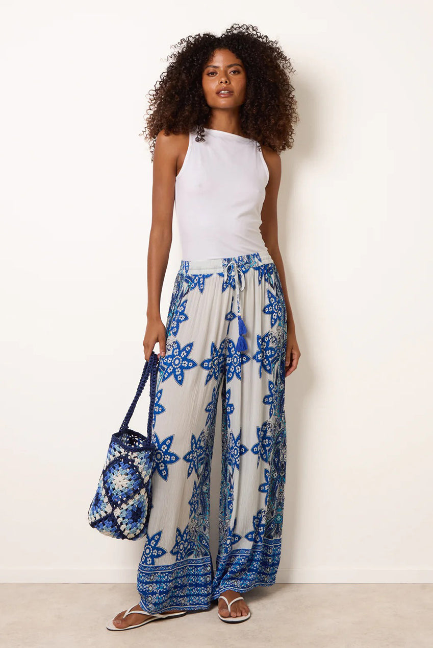 Paisley Floral Wide Leg Printed Trousers BV269230002