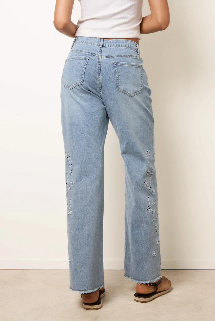 Broidery Side Detail Jeans BV269234263