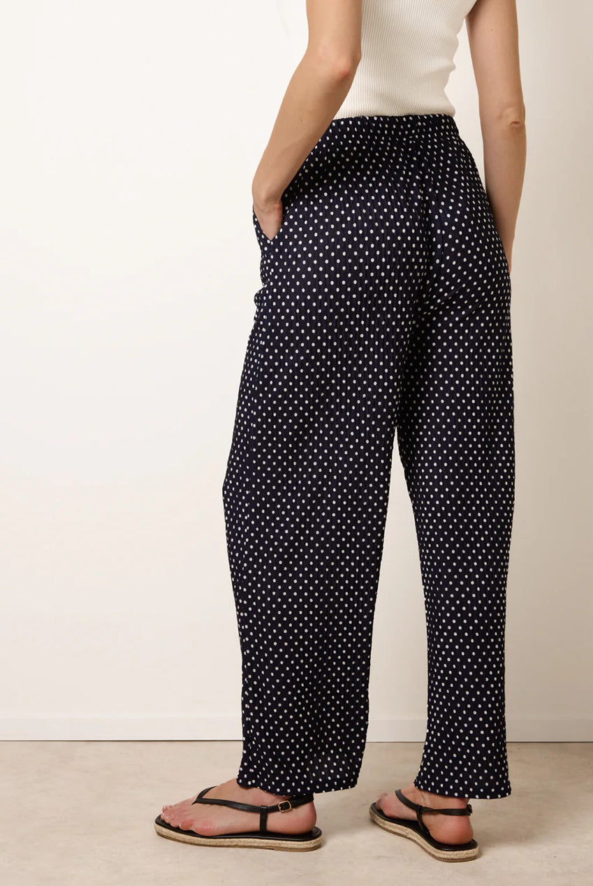 Spot Print Crinkle Wide Leg Trousers BV269241008