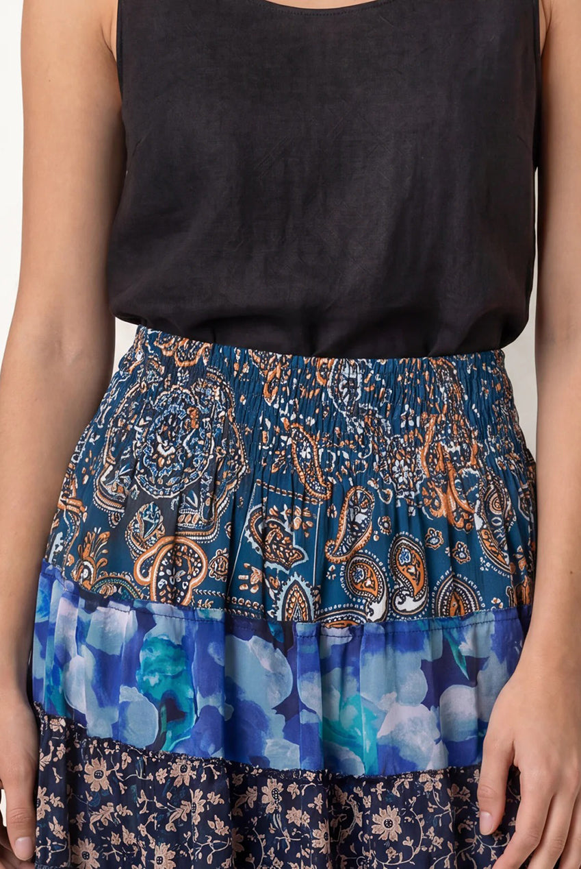 Multi Print Shirred Skirt BV269252002