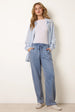 Elasticated Waist Wide Leg Jeans by Blue Vanilla