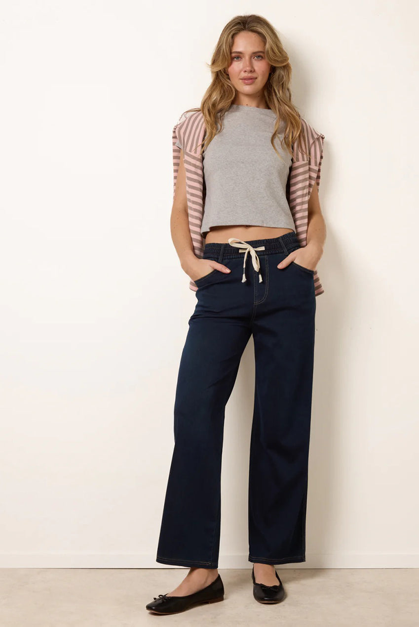 Herringbone Tie Up Stretch Trousers BV269288322
