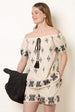 Embroidered Bardot Top by Blue Vanilla