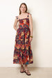 Bold Print Shirred Waist Dress by Blue Vanilla