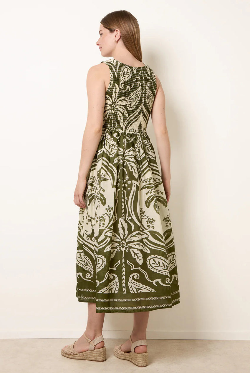 Sleeveless Shirred Dress BV269801056