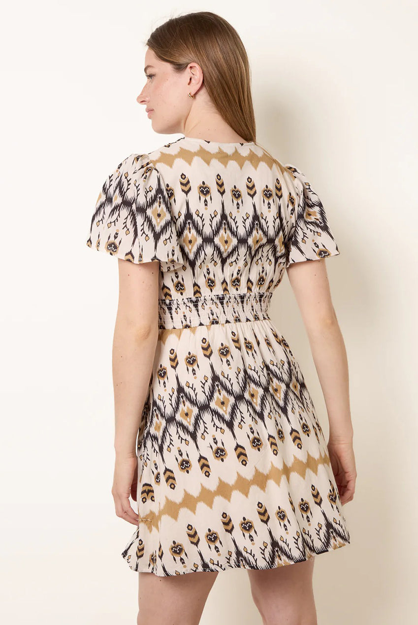 Embroidered Wrap Front Mini Dress BV269804001