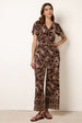Tropical Print Shirred Waist Elasticated Round Neck Jumpsuit by Blue Vanilla