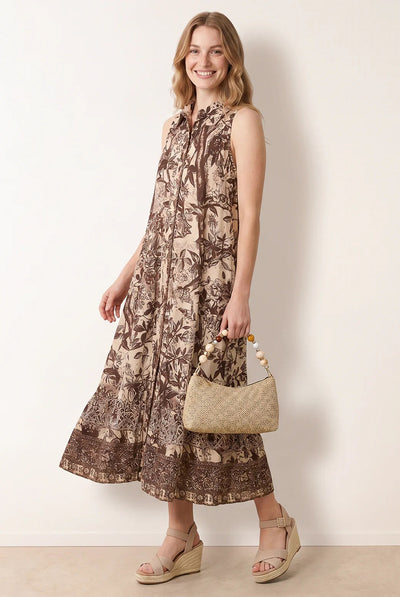 Chocolate - Midi Shirt Dress by Blue Vanilla