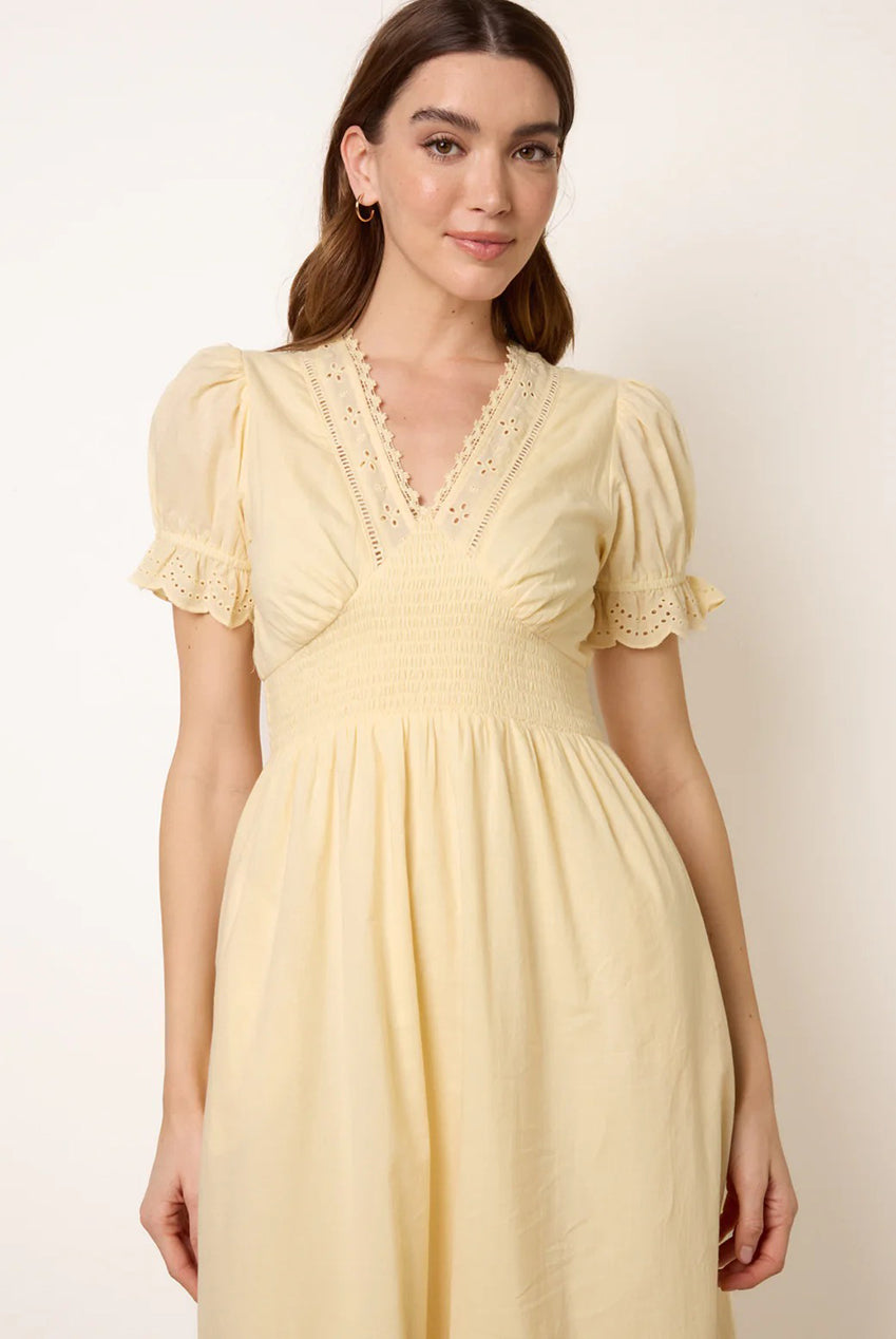 Embroidery Detail V-Neck Dress BV269874178