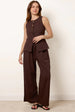 Round Neck Button Through Vest & Trouser Set by Blue Vanilla