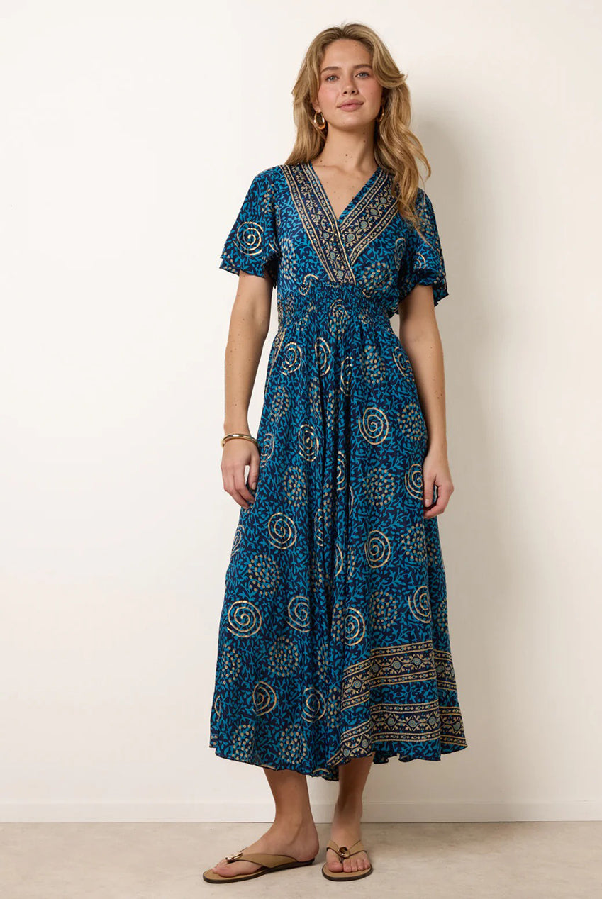 Wrap Over Tie Back Maxi Dress BV269913002
