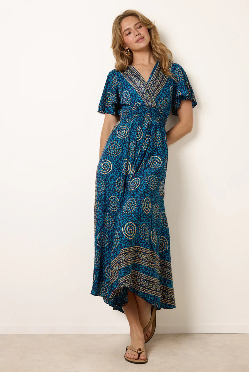 Wrap Over Tie Back Maxi Dress BV269913002