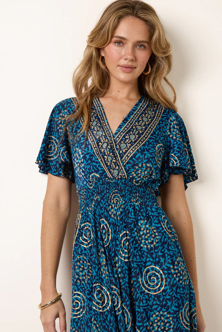 Wrap Over Tie Back Maxi Dress BV269913002