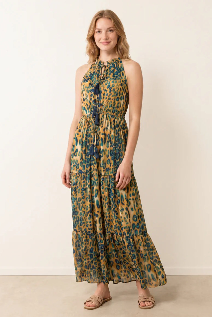 Diamante Tiered Tie Front Dress BV269916058