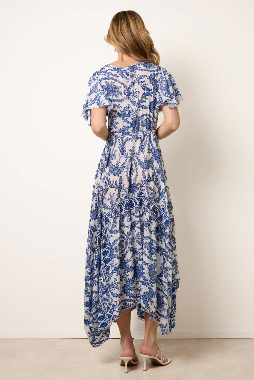 Asymmetric Hem Wrap Dress BV269918008