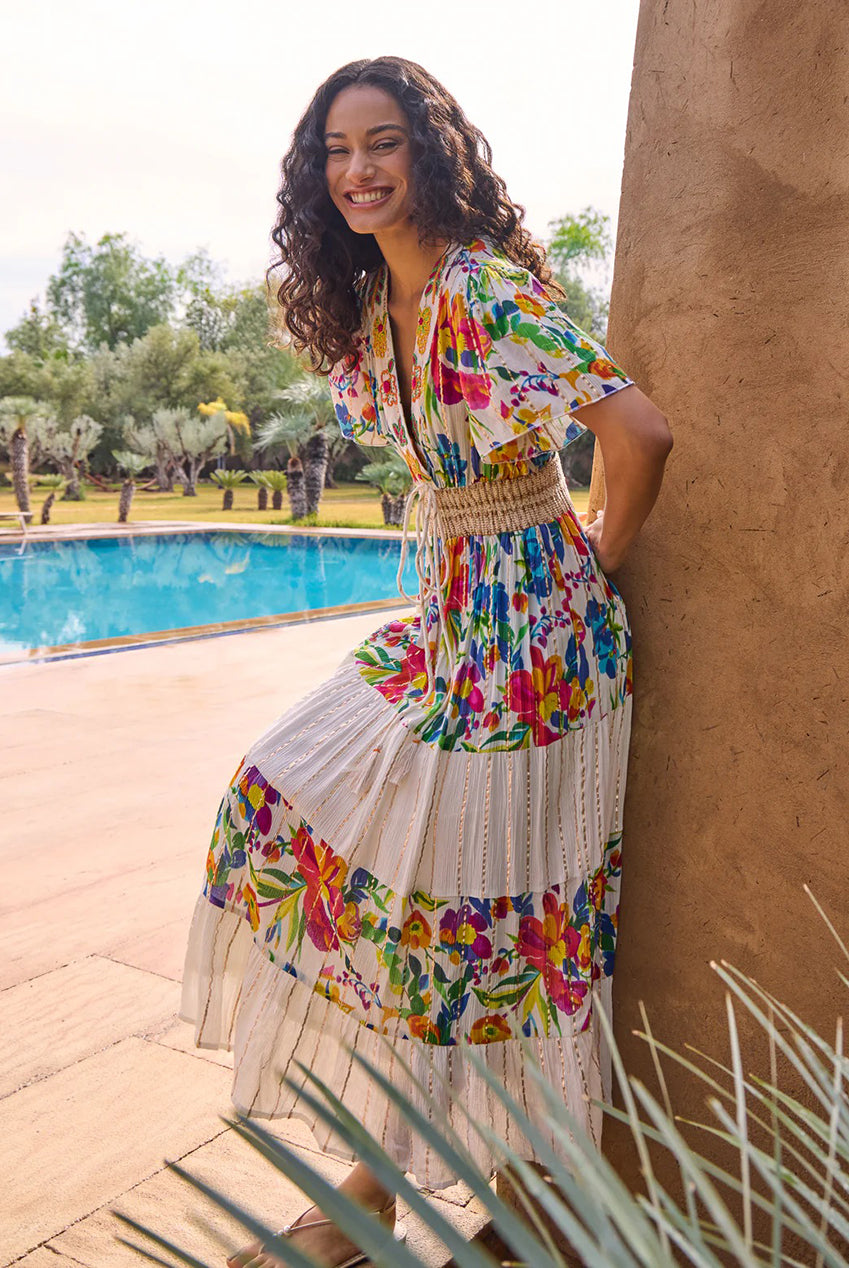 Bright Print Tiered Dress BV269940063