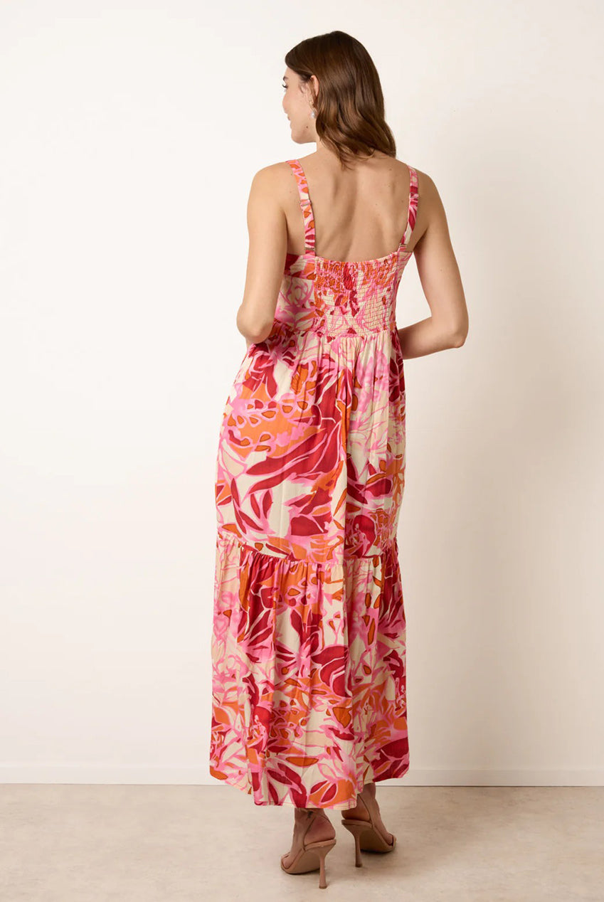 Tropical Print Adjustable Strap Maxi Dress BV269969020