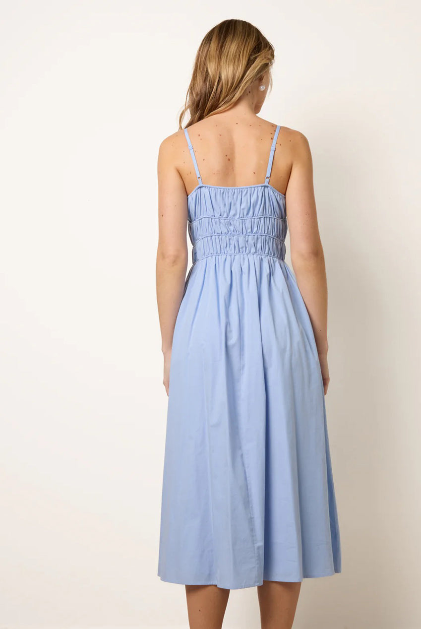 Ruched Binding Strappy Midi Dress BV269986002