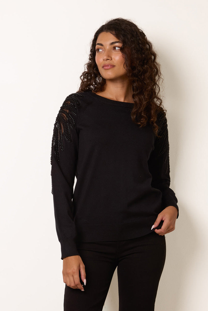 Embellished Sleeve Jumper BV3999003