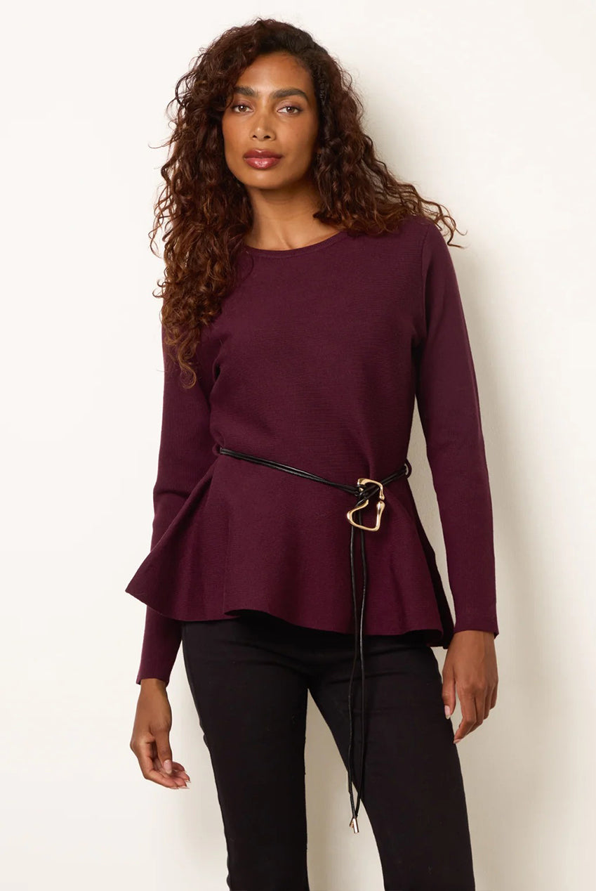 Peplum Jumper With Side Tie Details BV4076901