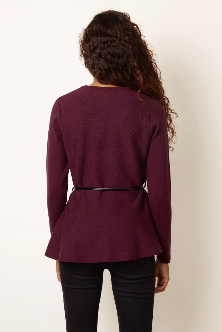 Peplum Jumper With Side Tie Details BV4076901