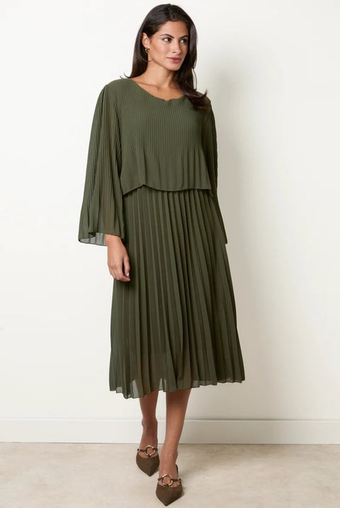 Chiffon Pleated Dress by Blue Vanilla