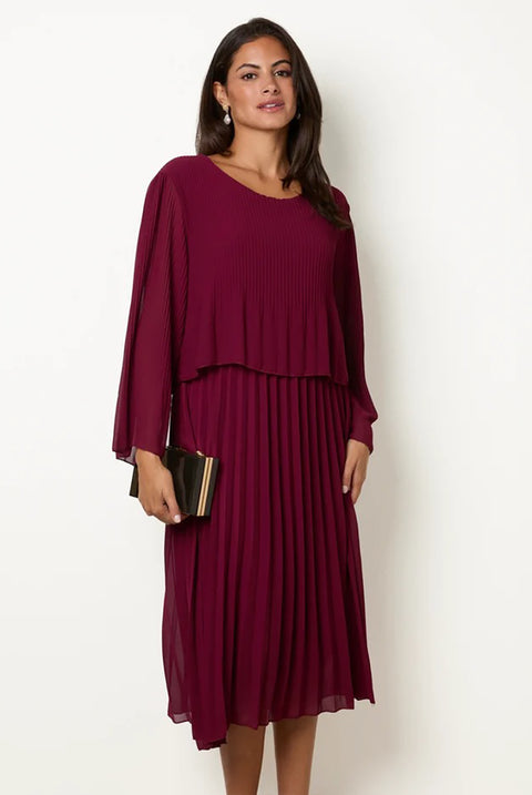 Chiffon Pleated Dress by Blue Vanilla