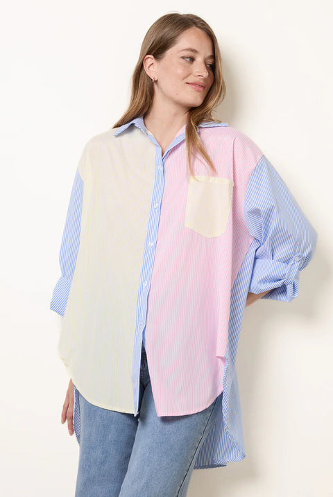 Multi Coloured Stripe Shirt by Blue Vanilla