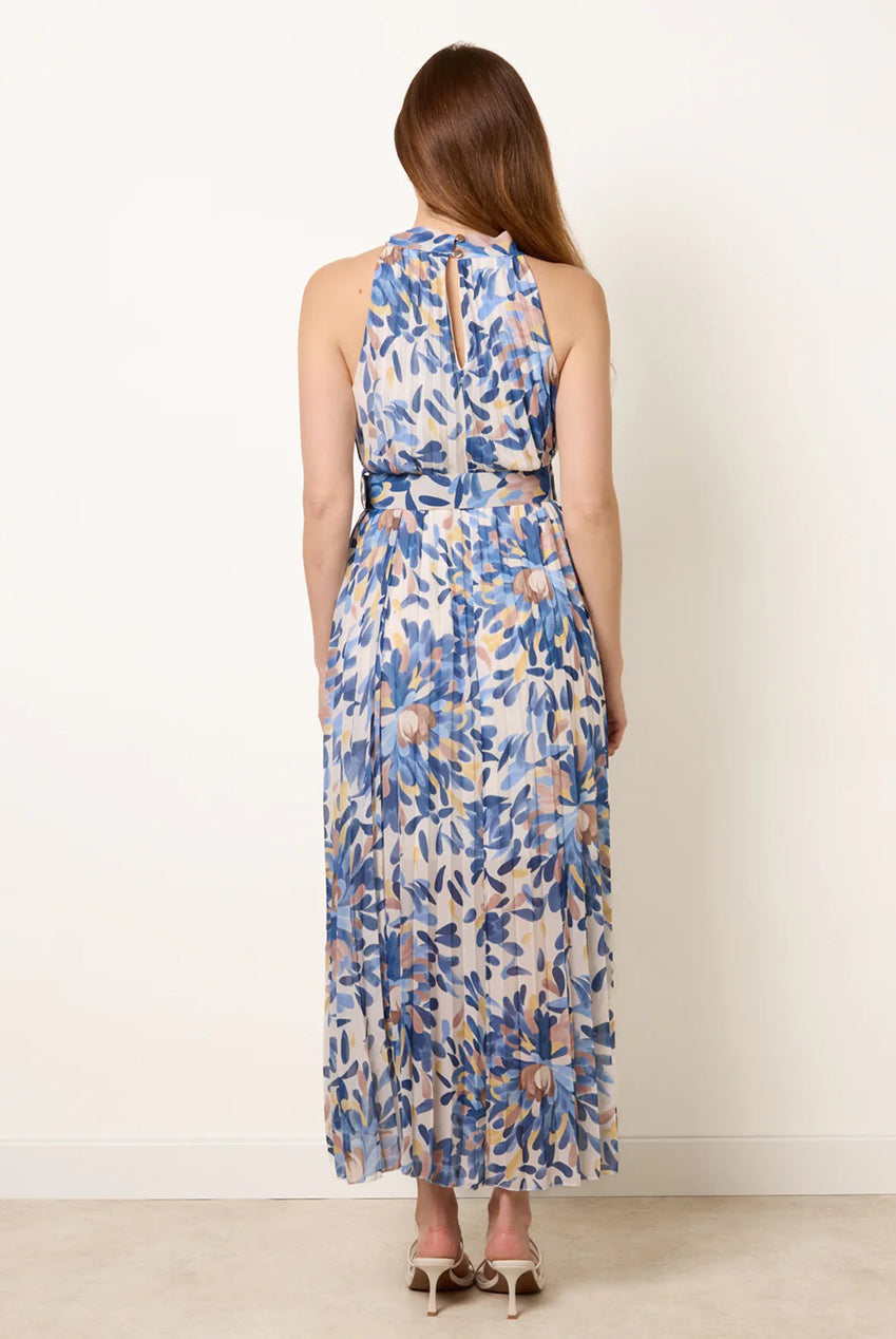 Printed Pleated Dress With Belt BV6258IT434