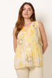 Watercolour Floral Printed Pleated Top by Blue Vanilla