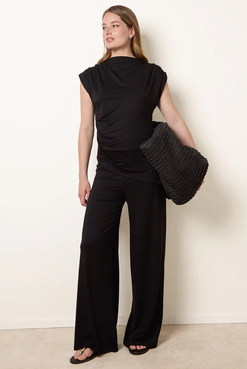 Soft Jersey Asymmetric Hem Set by Blue Vanilla